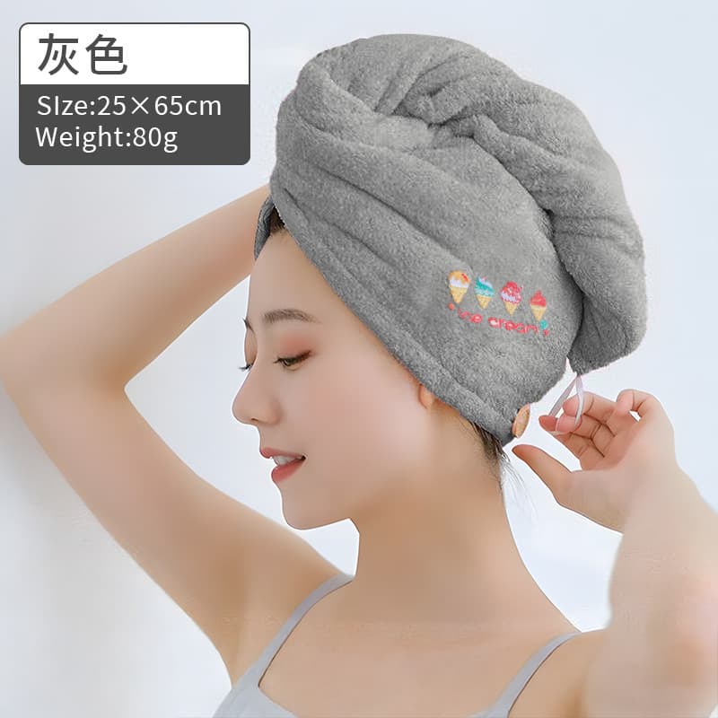 Jieliya touca de cabelo seco, cabelo molhado, fácil secagem, lenço absorvente especial, touca de banho espessada, dormit