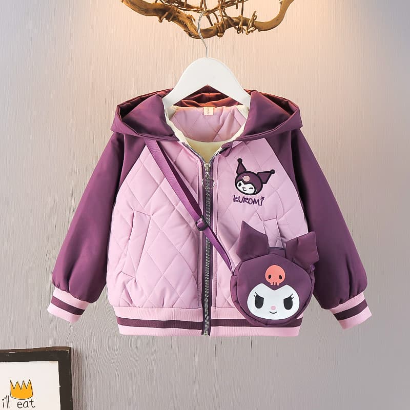 Crianças roupas infantis meninas outono inverno forro de lã jaqueta espessada 2023 novo estilo bebê moda jaqueta acolcho