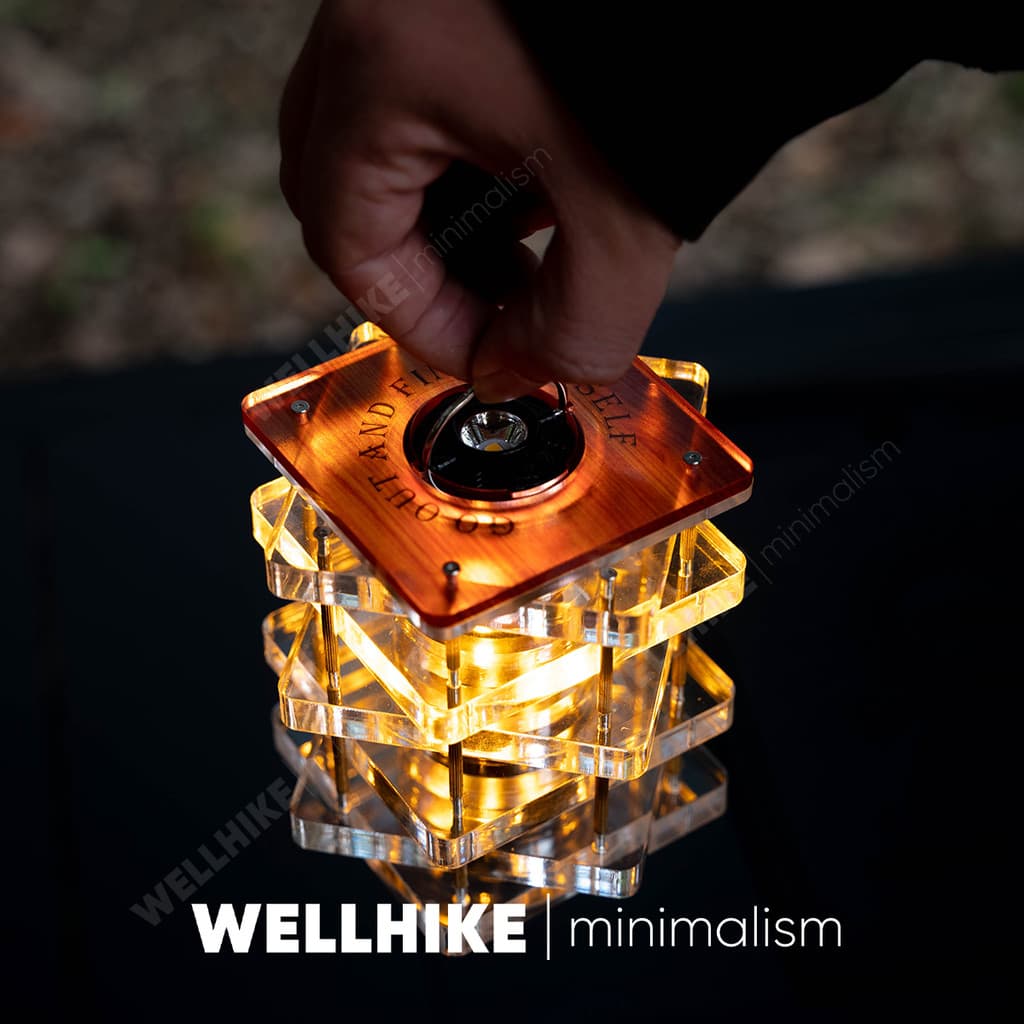 WELLHIKE abajur de empilhamento ao ar livre lâmpada golzero 38explorar acessórios de acampamento atmosfera artesanal Lam