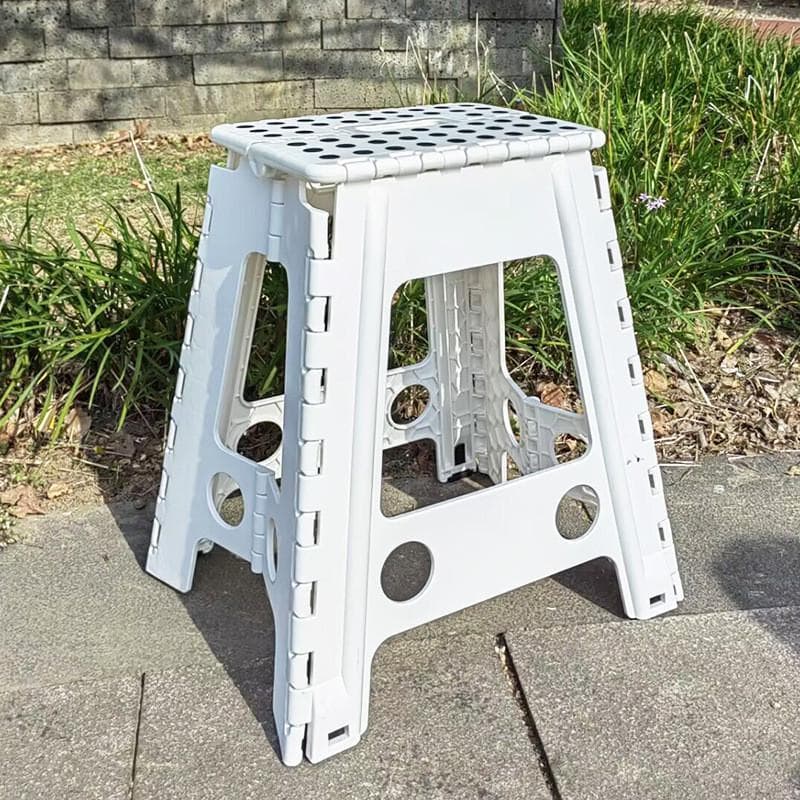 Banqueta dobrável de plástico doméstico atacado dobrável armazenamento mesa de jantar cadeira ao ar livre portátil peque