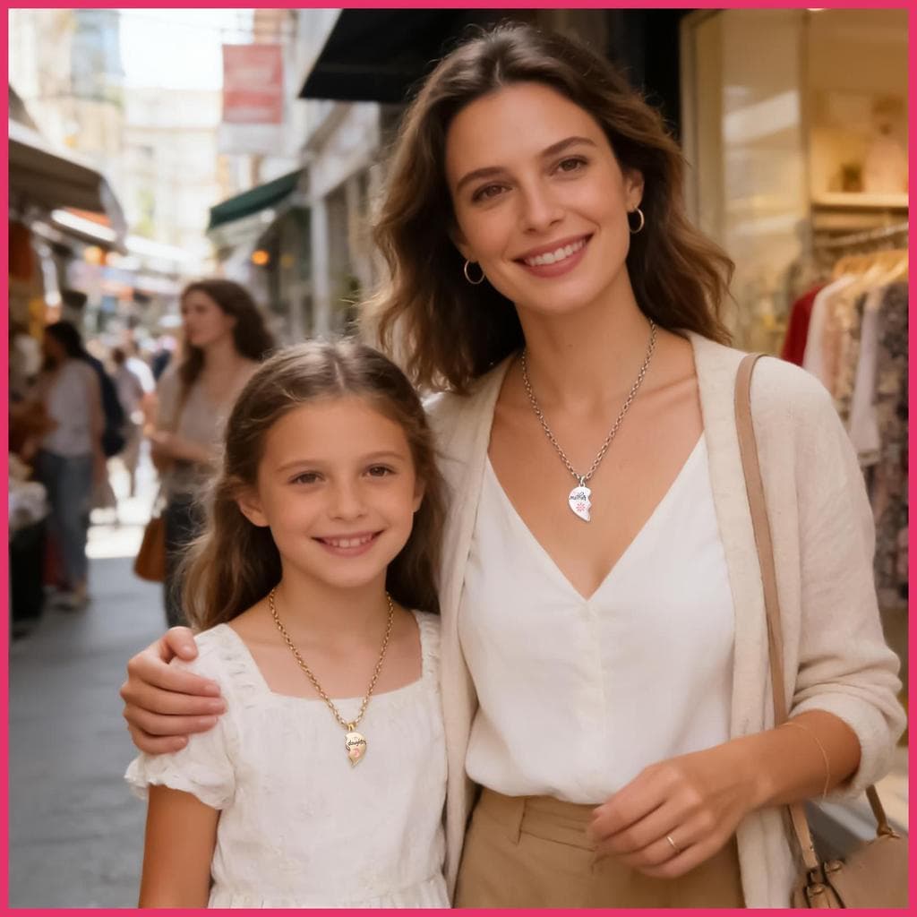 Mãe E Filha Colares Coração Magnético Combinando Lembrança Colar Para Mulheres Aniversário xurit1br