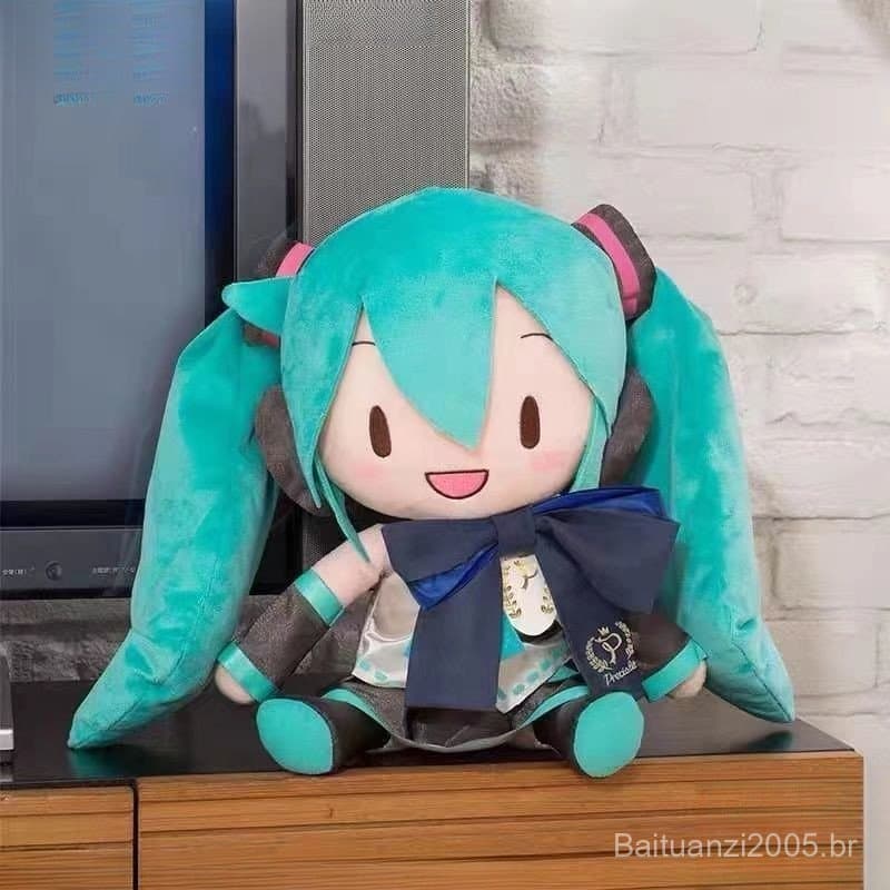Adorável brinquedo de pelúcia Hatsune Miku, produzido pela LDMG.
