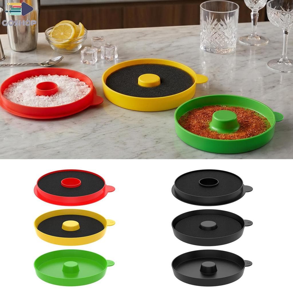 Bandeja De Fervura De Açúcar De 3 Camadas Conjunto De Sal De Margarita De Plástico Para Margaritas Sangrentas SHOPSBC921