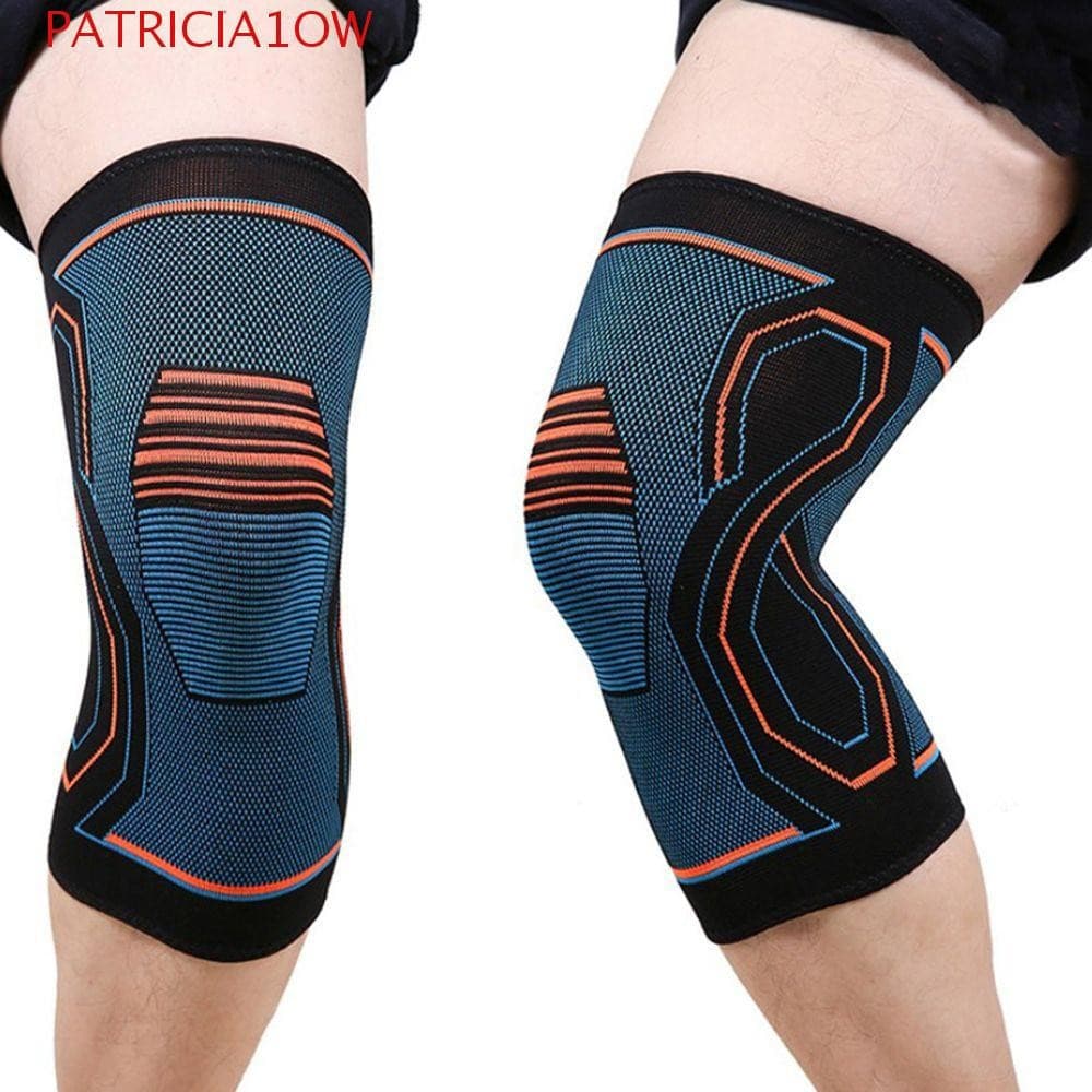 PATRICIA1OW Joelheira De Compressão Esportiva Adulto Nylon Fitness Academia Musculação Manga De Joelho De Malha