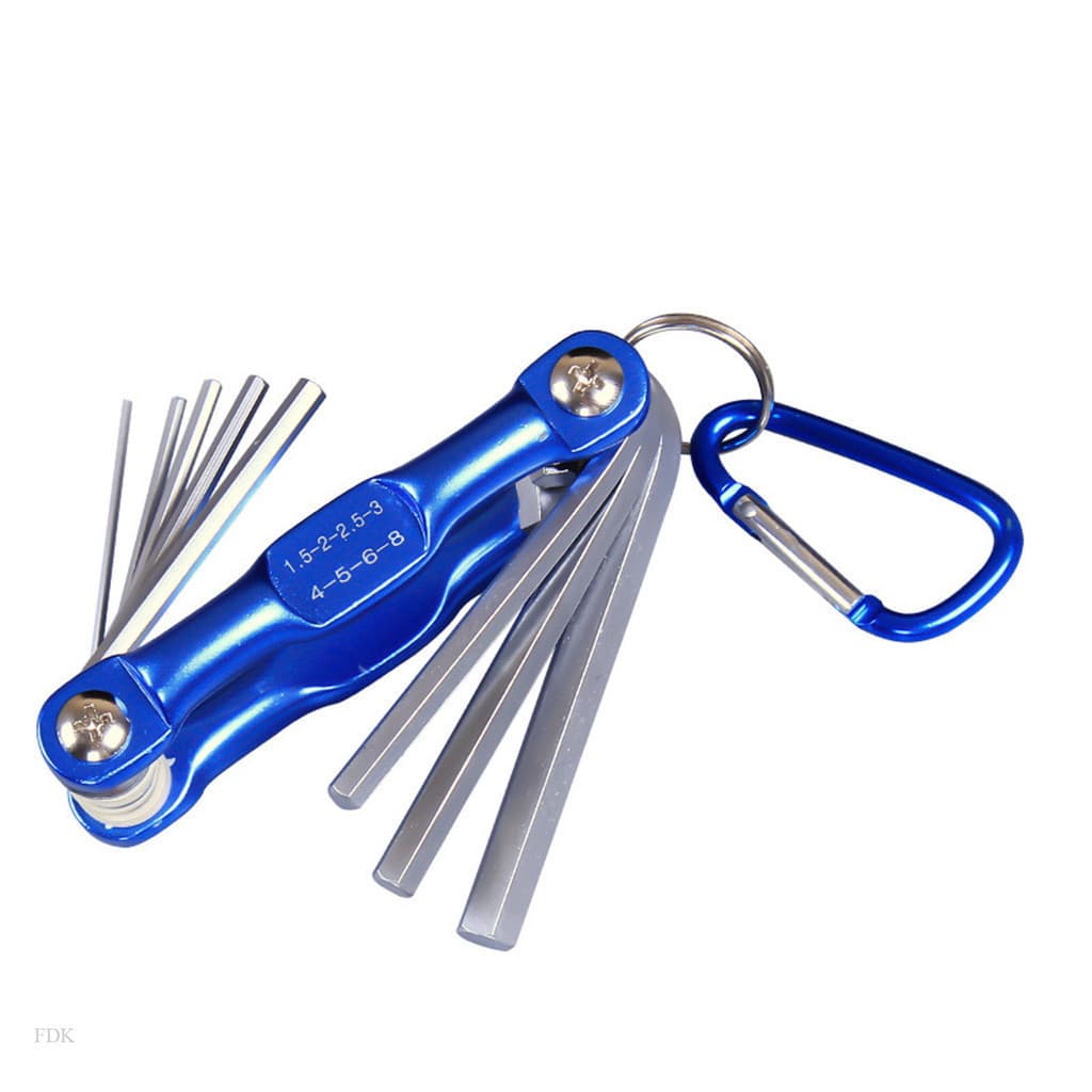 FDK Conjunto Portátil Dobrável Chave Allen De Cabeça Plana E Hexagonal Ferramenta Manual