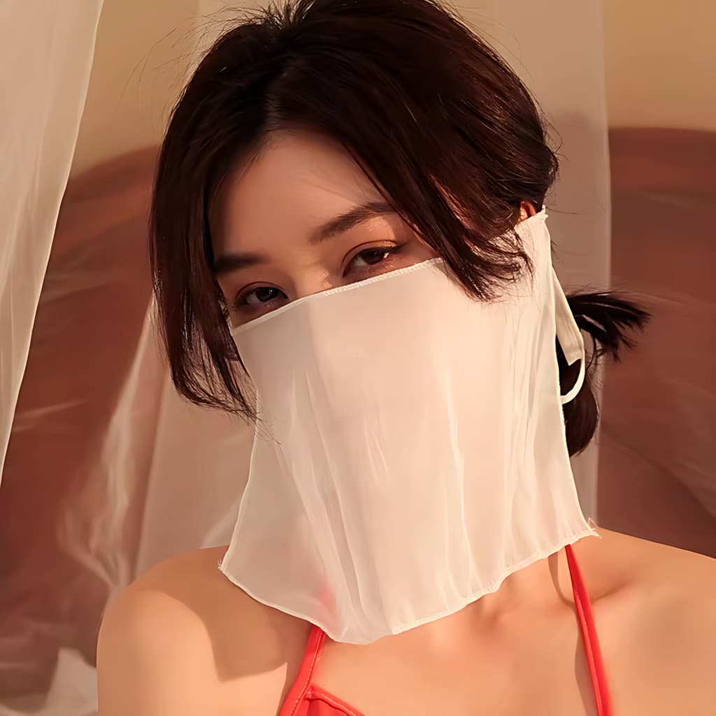Véu branco antigo capa véu Hanfu rosto cortina protetor solar véu pendurado orelhas borla capa véu menina antigo traje a