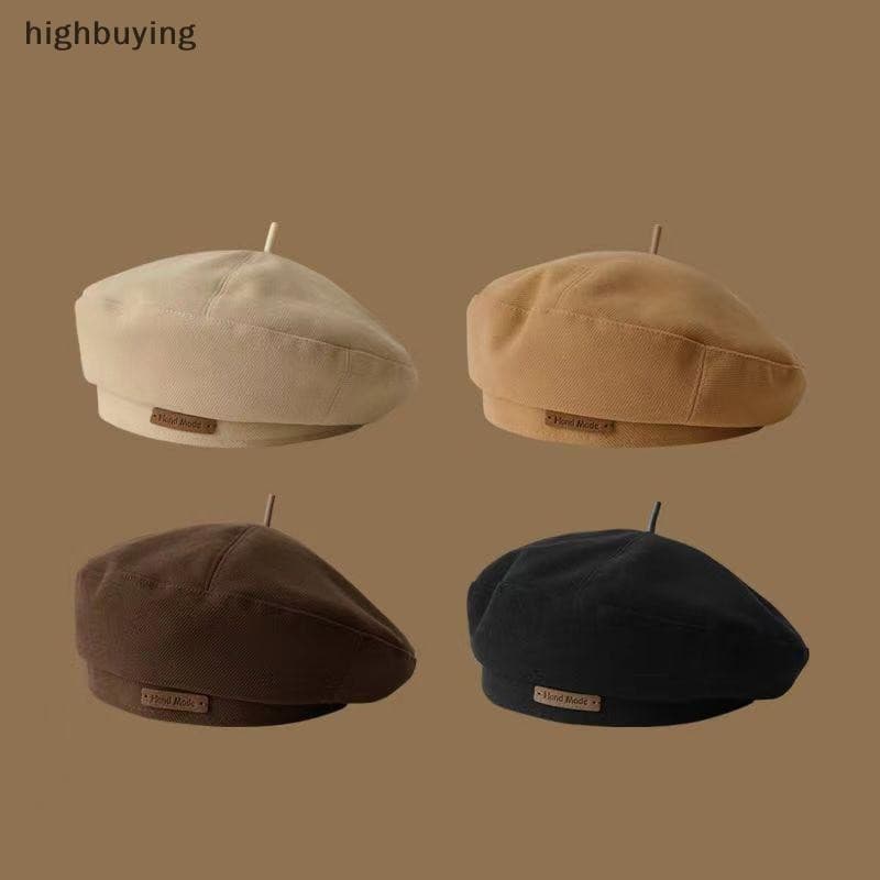[highbuying] Outono E Inverno Novo Estilo De Moda De Lã Chapéu Pintor Retrô Versátil Boina Nova