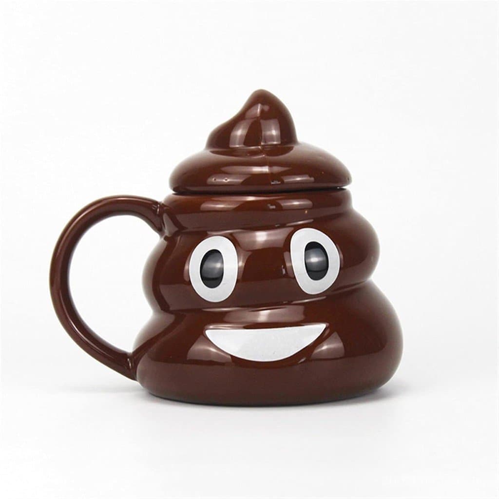 Copo em Forma de Cocô Sorridente BAUSE, Copo para Chá e Café, Presente Divertido, Copo Tridimensional 3D FR8R