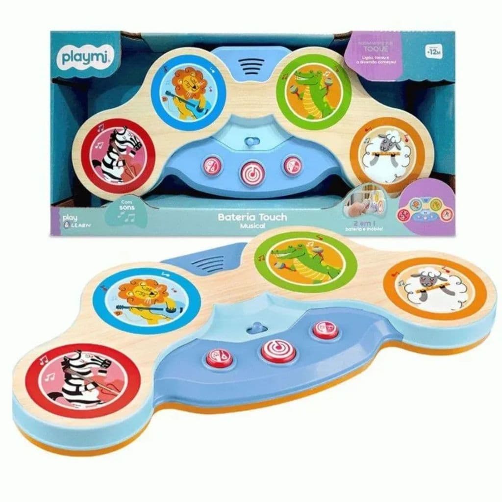 Bateria Touch Musical Azul 7197 Cardoso Toys