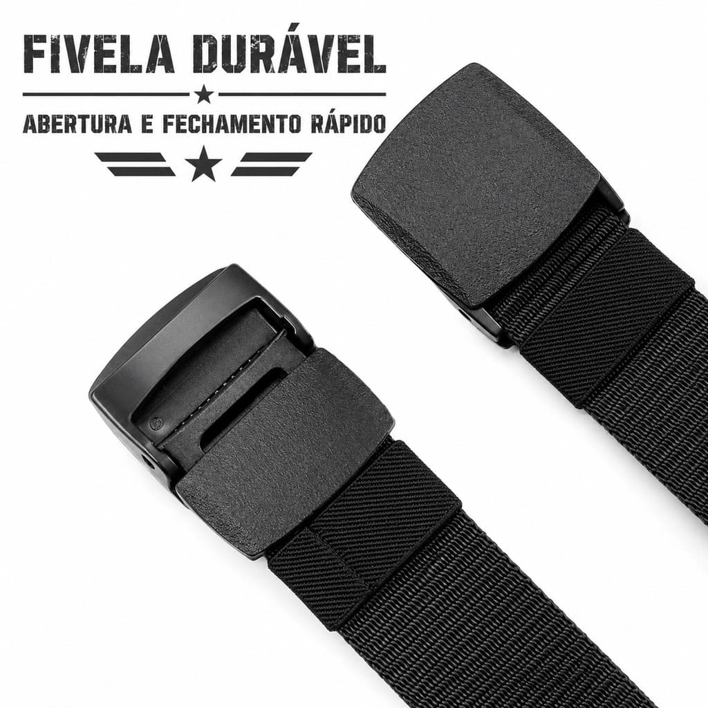 Cinto Masculino Táticos Fivela Engate Rápido Ajustável Antialérgico Militar Nylon