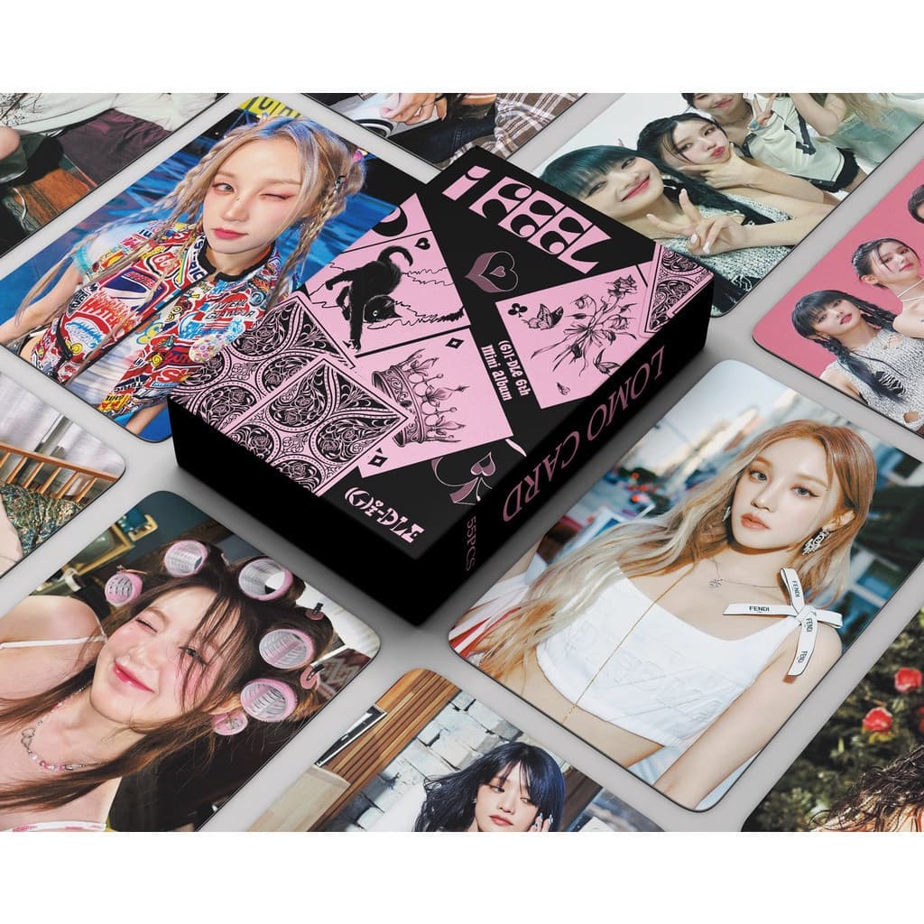 KPOP 55 peças/caixa (G) I-DLE Photocards FEEL LOMO Cartão Postal Colecionável 13BY CJFB