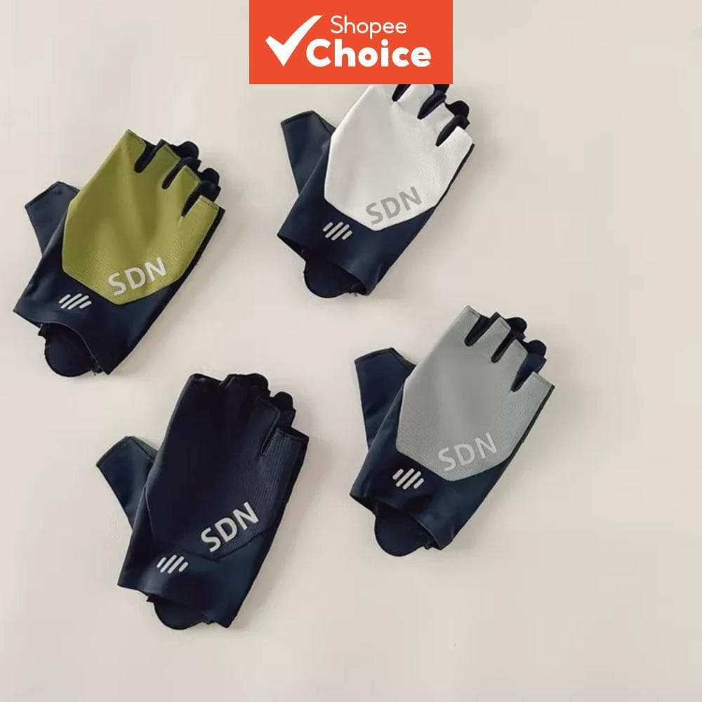 Luvas de ciclismo unissex meio-dedo, leves e respiráveis, antiderrapantes, absorvedoras de choque e resistentes ao