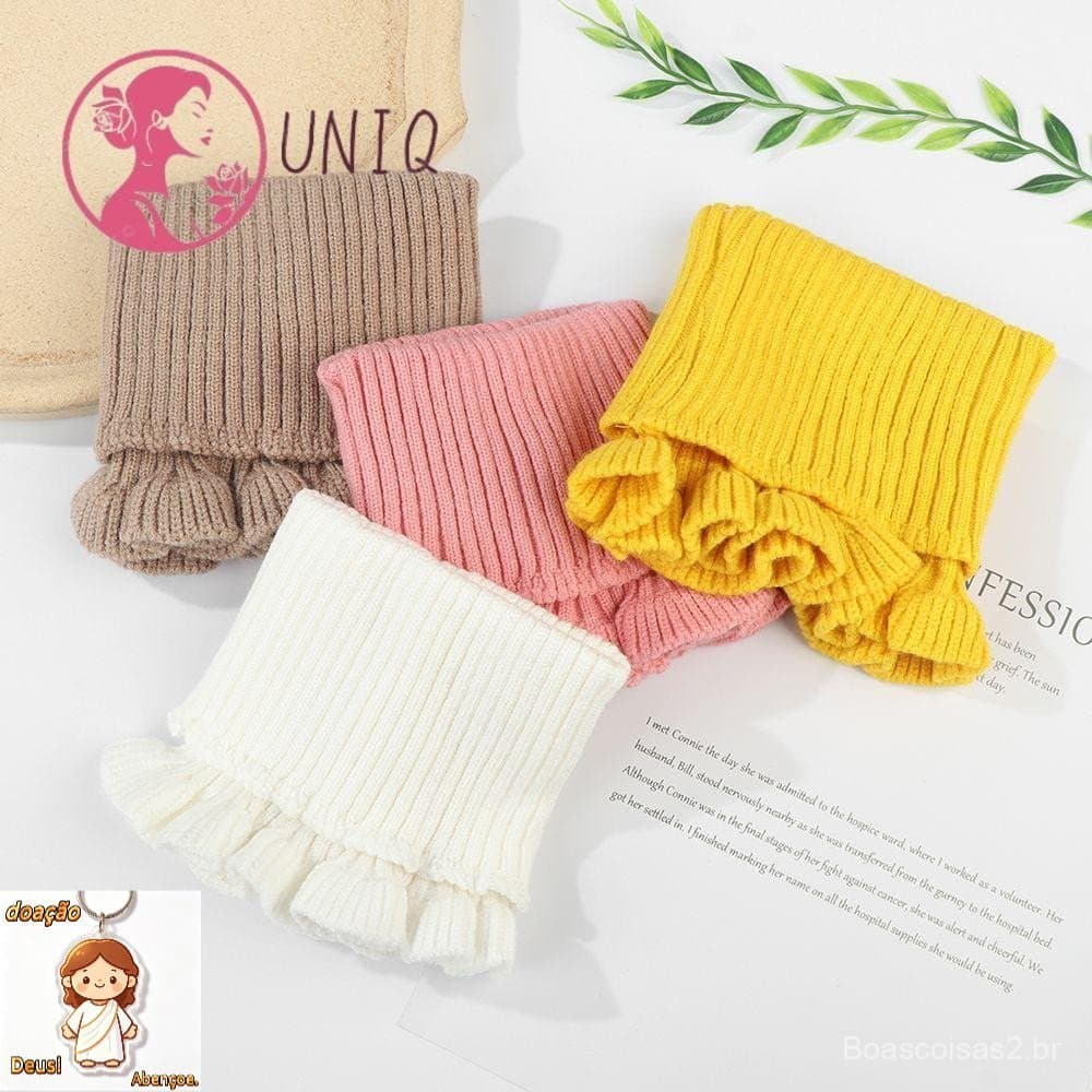 Malha Gola Falsa Destacável Moda Inverno Alta
