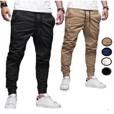 Calça Jogger Masculina Casual Confortável Com Elástico e Cordão Moda Urbana