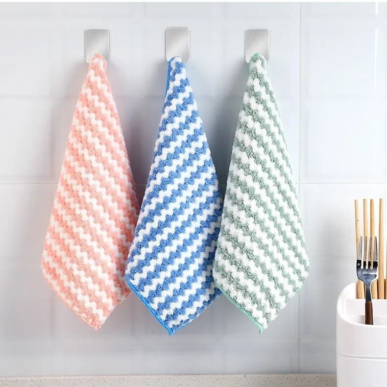 Óleo antiaderente, não é fácil de perder, pano de fiapos para absorver água, pano de limpeza de cozinha, toalha pequena,