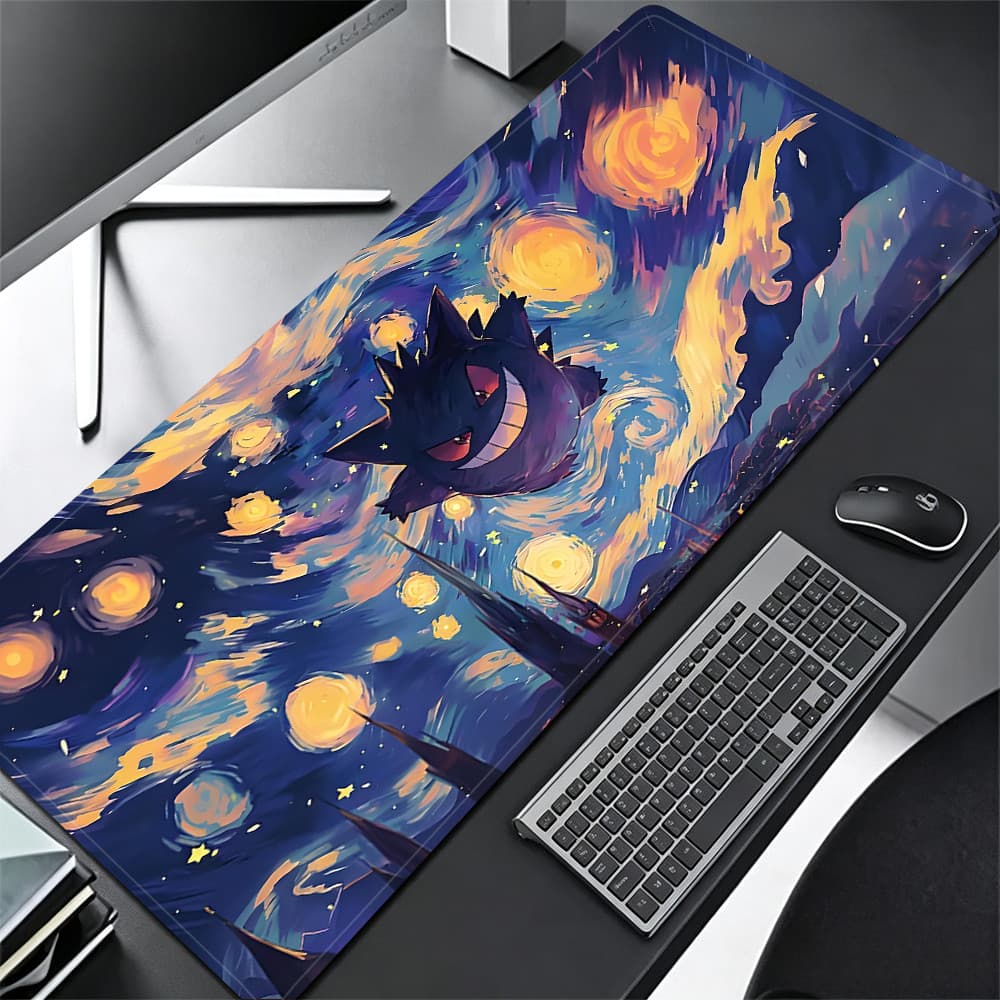 Grande Jogo Mouse Pad Antiderrapante 80X30 CM Impressões Personalizadas Mousepad Borda Costurada Legal Gengar KK2