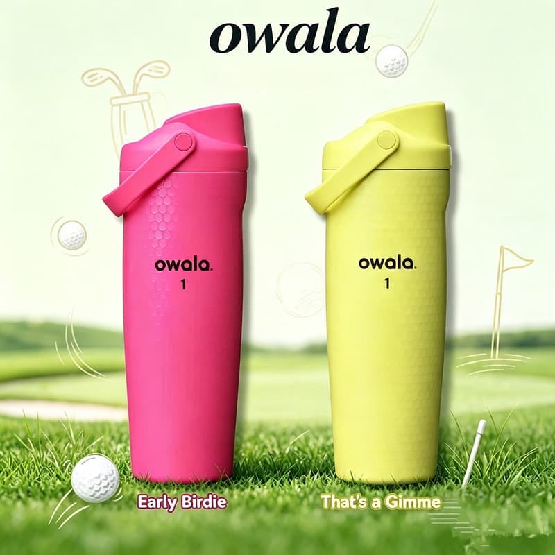 Garrafa de água de aço inoxidável de grande capacidade Owala Sway de 30 onças, copo térmico selado com isolamento térmic