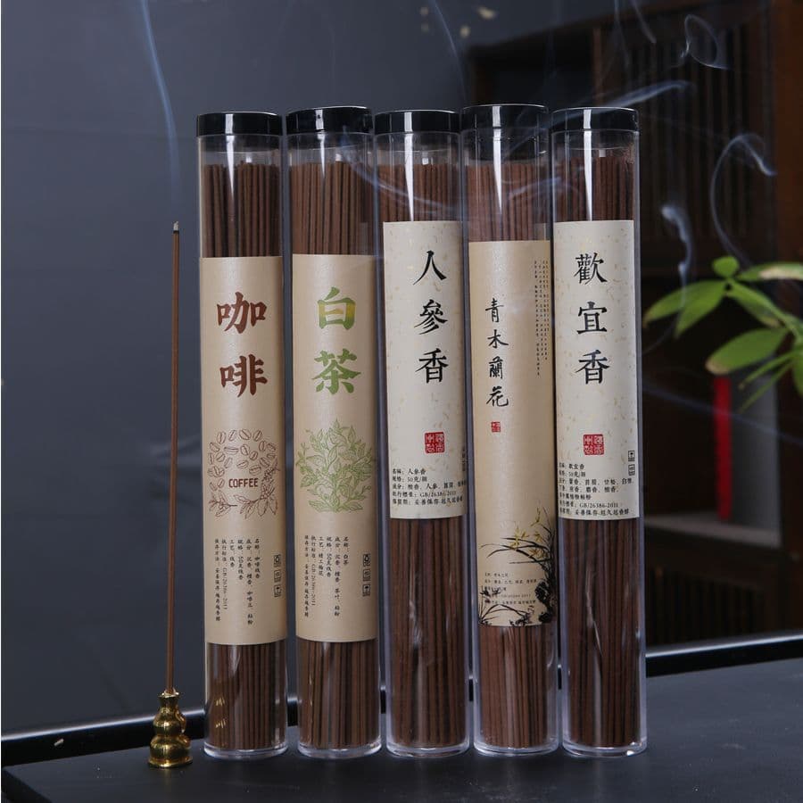 Incenso acrílico de linha longa, 50g, chá branco, incenso reclinável, quarto, aromaterapia doméstica, fragrância de long