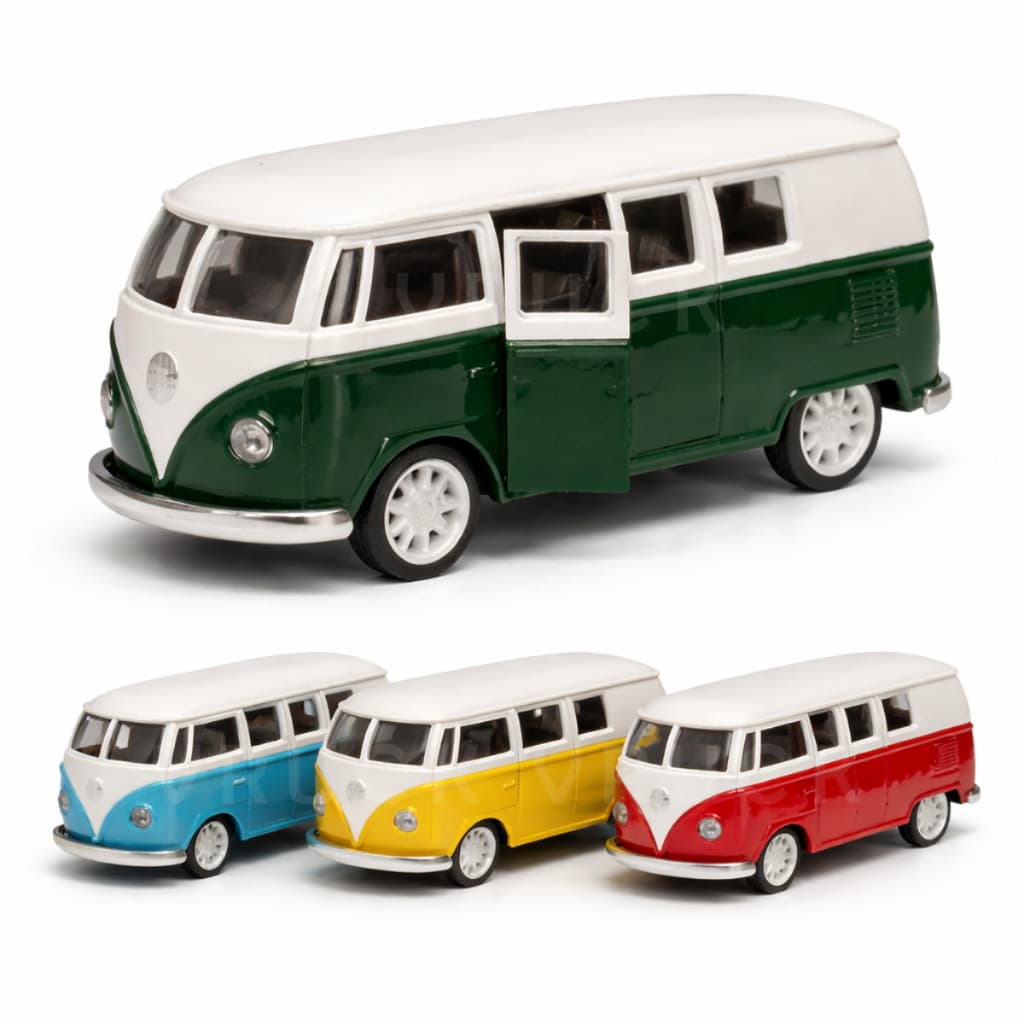 Kombi Miniatura Perua Carrinho Colecionador Abre Porta Fricção de Ferro