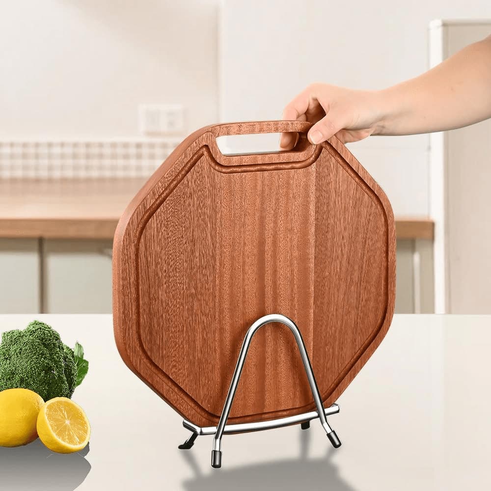 Suporte para Tábua de Corte, Prateleira de Armazenamento em Aço Inoxidável 304, Design Triangular Estável, Adequado para