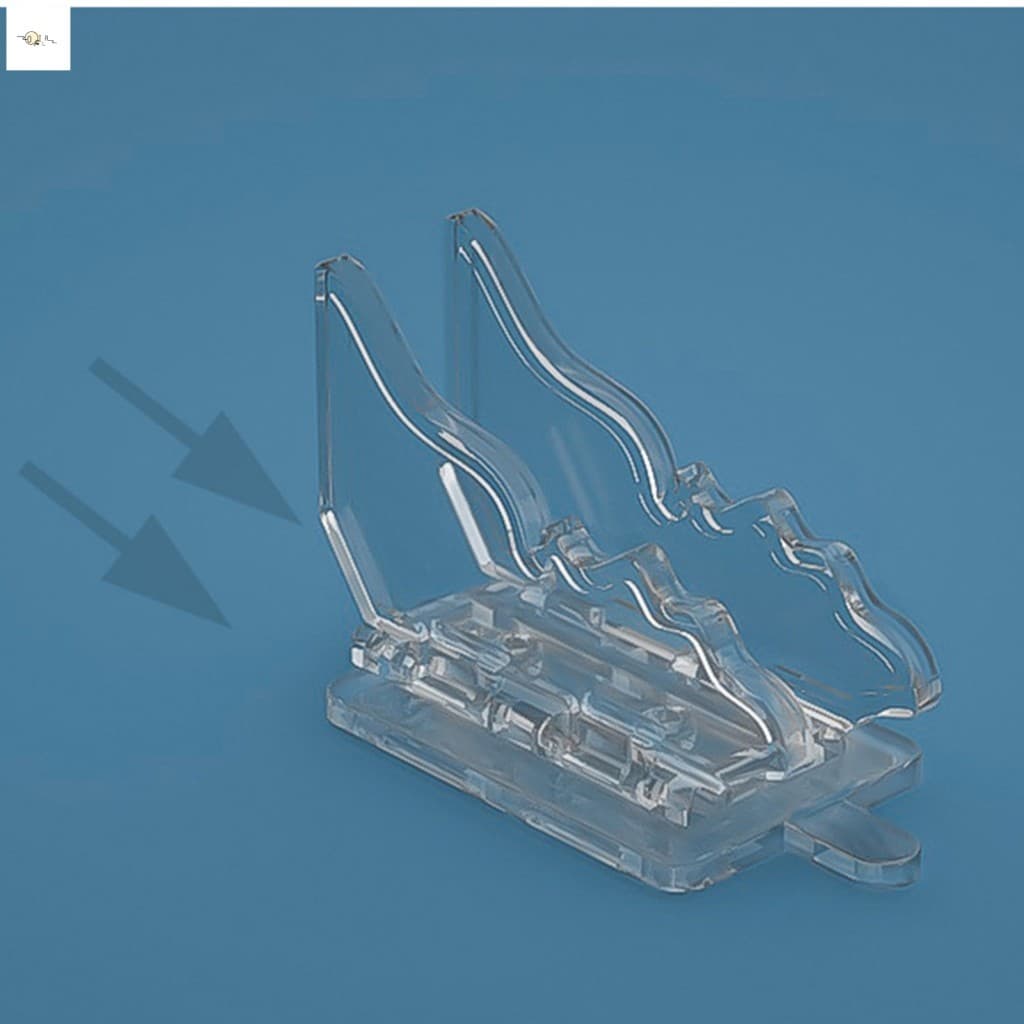 Fechadura De Porta Borboleta Transparente-Adesivo Forte Sem Controle De Janela Perfurado