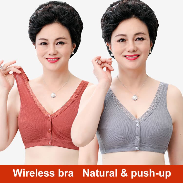 【Fácil de Vestir】Ideal Para Mães Soutien/Wireless/Cotton/Frente Aberta