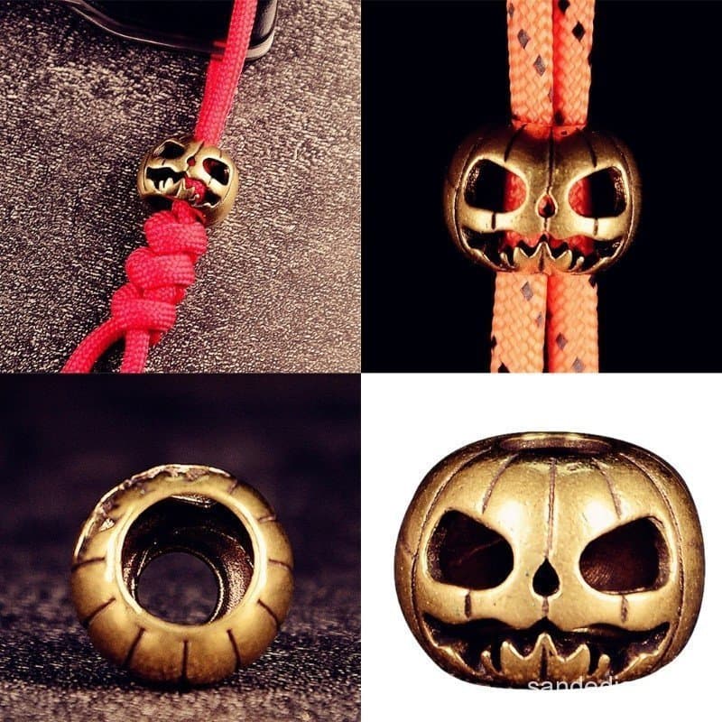 Hi * Pingente Abóbora Para Trança Corda E Acessório Fazer Contas Paracord