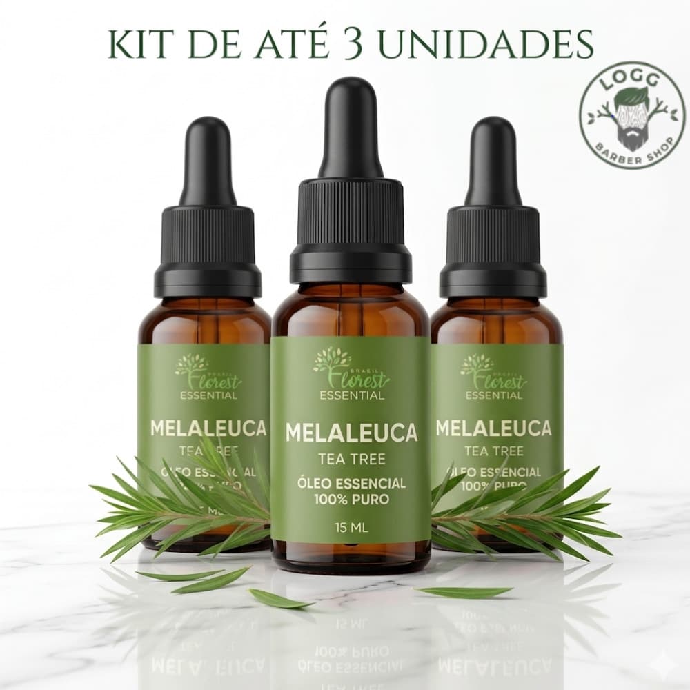 Kit 3 Óleo Essencial de Melaleuca 100% Puro Tea Tree 30ml Cada - Com Conta Gotas