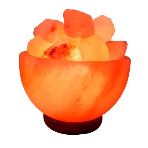 Abajur Luminária Terapêutica Sal Rosa Himalaia Fire Bowl Decoração Natural Iluminação Luz Massagem Relaxamento Meditação