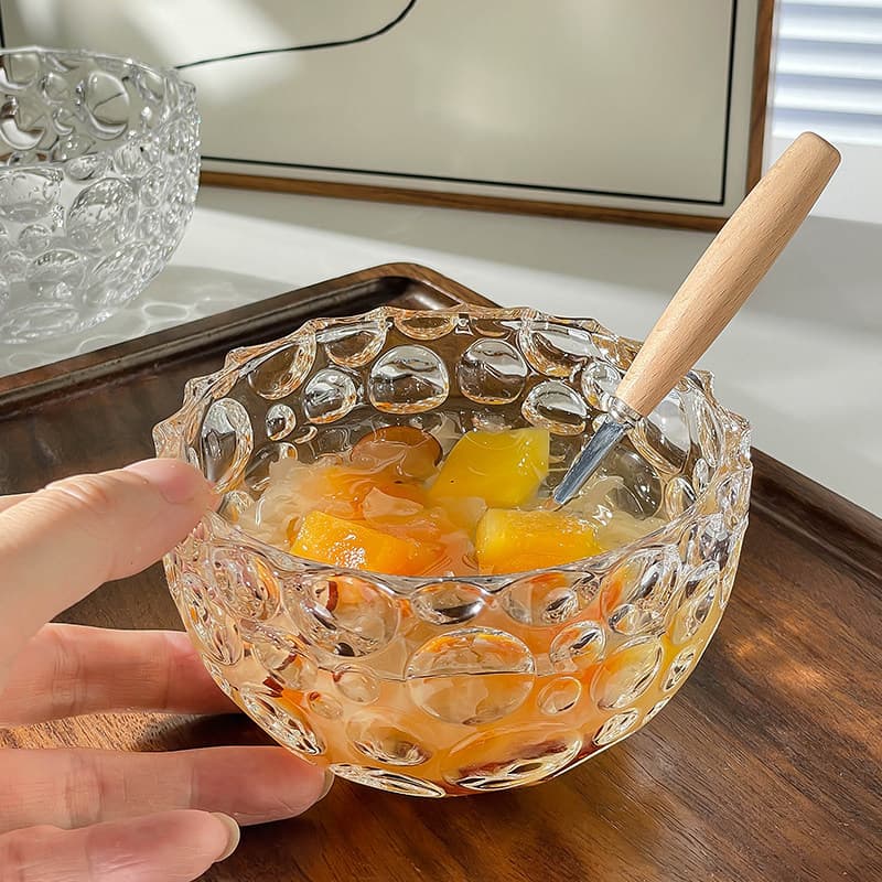 Tigela de vidro de alto valor Tremella Tigela de sopa de feijão mungo Tigela de salada de frutas Tigela de sobremesa de