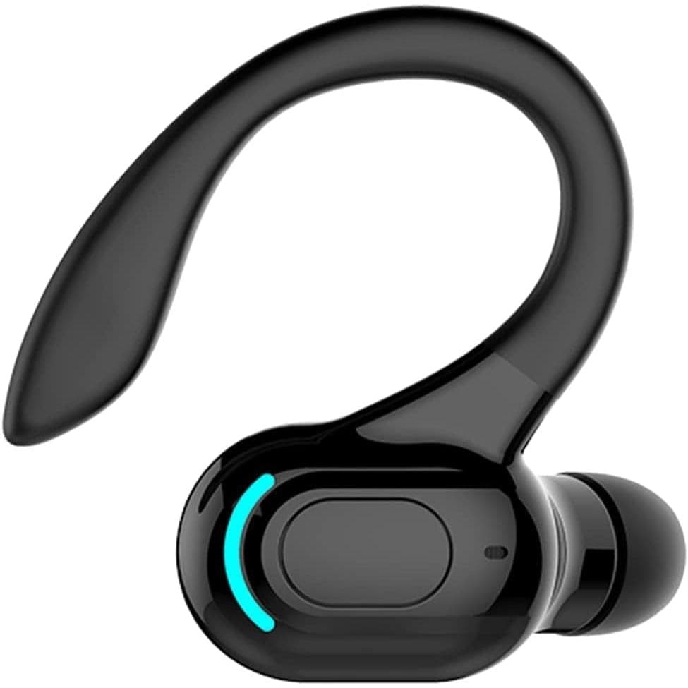 Fones de ouvido sem fio com ganchos auriculares, fone de ouvido Bluetooth de um só lado, fones de ouvido esportivos, est