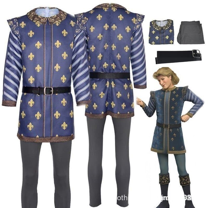 Fantasia de Cosplay do Monstro Shrek, Uniformes do Príncipe Encantado, Festa de Carnaval, Costura de Animação 1TTO UDHD