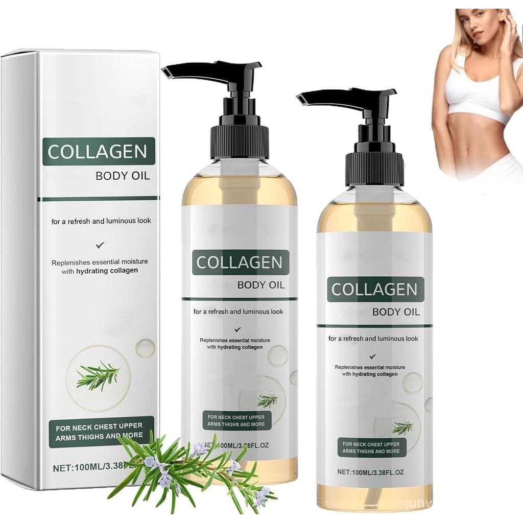 Óleo Lifting de Colágeno para Mulheres, Anticelulite, Hidratante, Redutor de Linhas Finas, Iluminador (3 Peças)