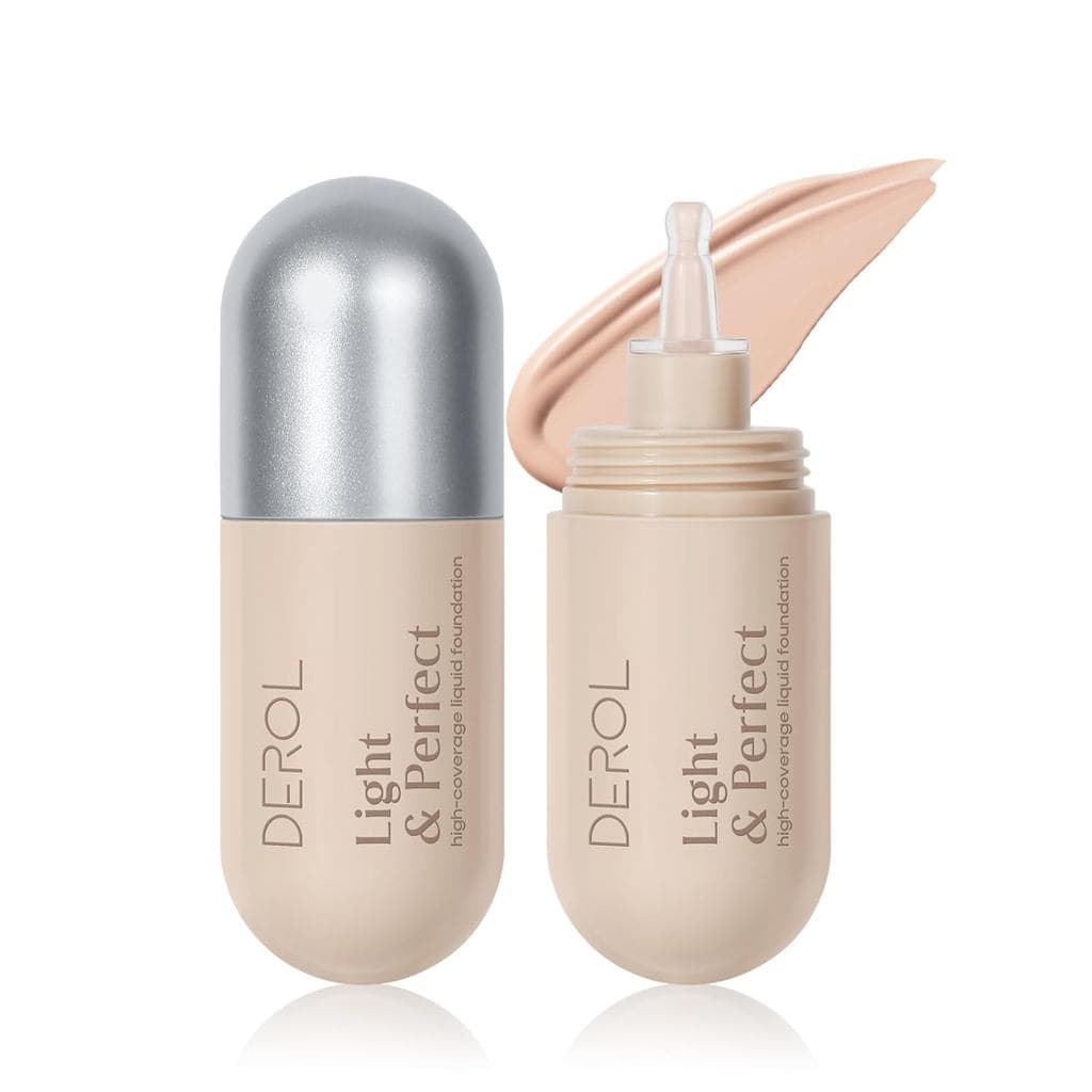 Base Líquida para Maquiagem, Nude, 1,26 Fl Oz |   Cobertura média, leve, acabamento impecável, melhora o tom de pele irr