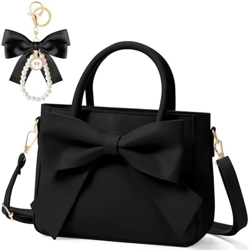 Abbylike Bolsas Fofas Para Mulheres , Bolsa Crossbody De Couro Com Laço E Alça De Ombro Ajustável