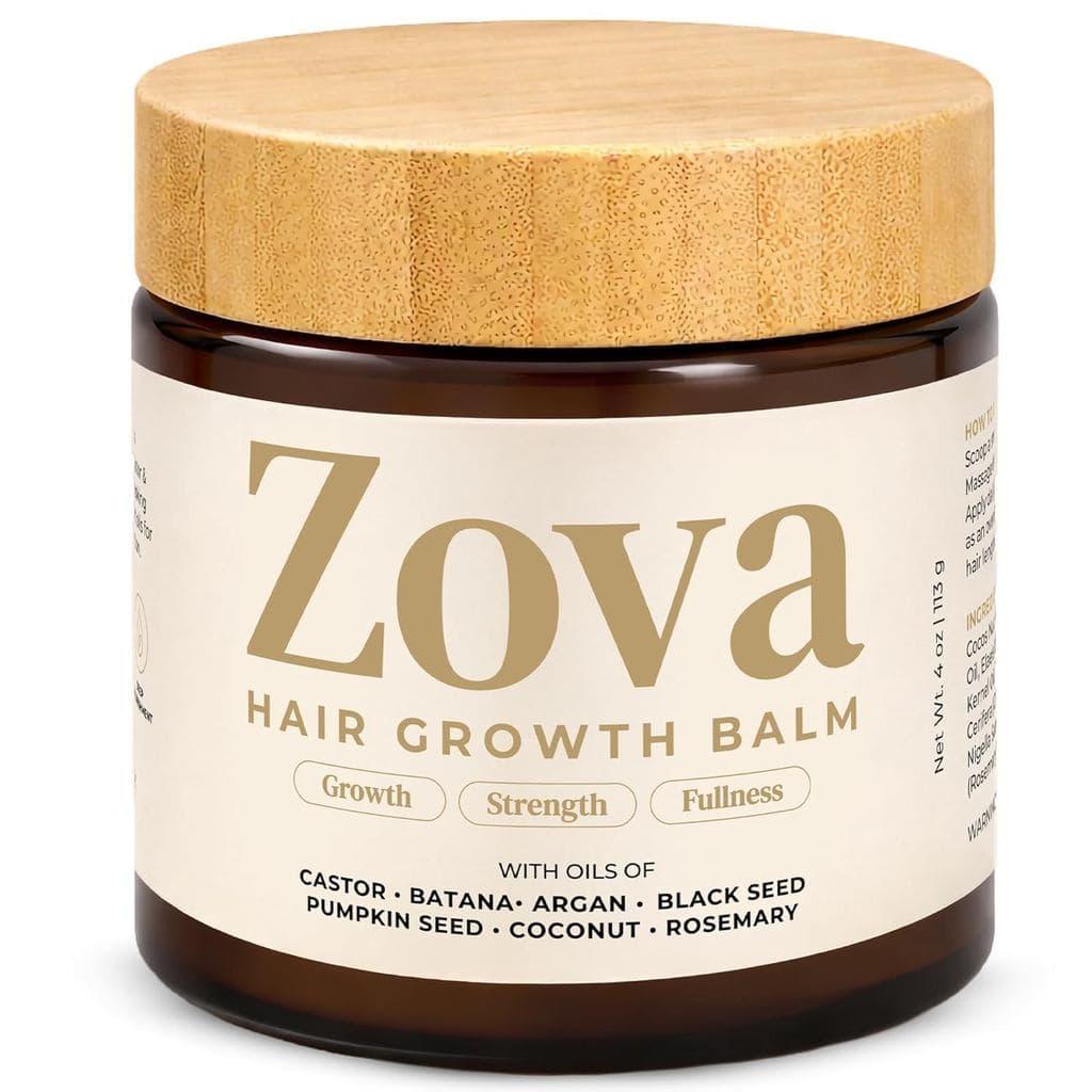 Bálsamo para Crescimento Capilar Zova – Mistura de Óleos de Batana, Rícino, Argan e Alecrim para Cabelos Mais Grossos e