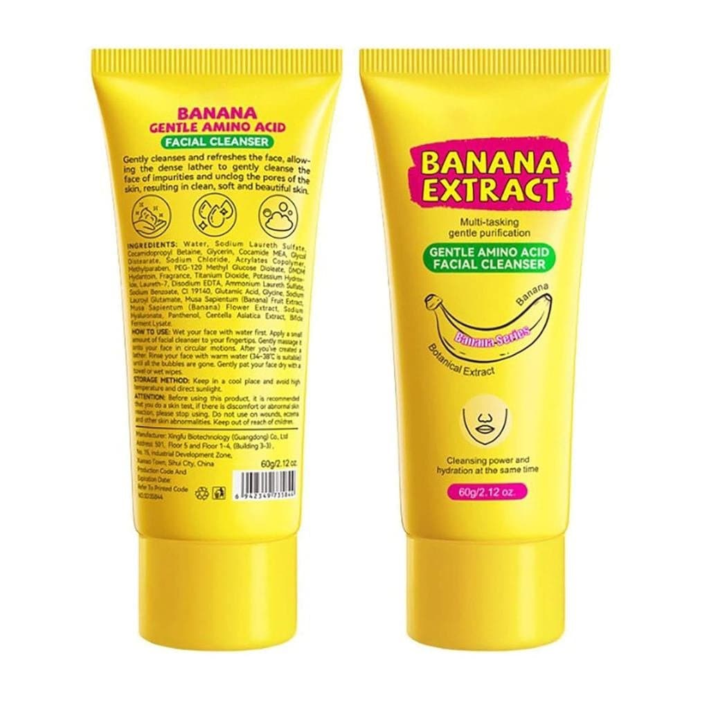 Novidade: Melhor Presente - Limpador Facial com Aroma de Banana Moily - Hidratante facial diário e cuidado de refre