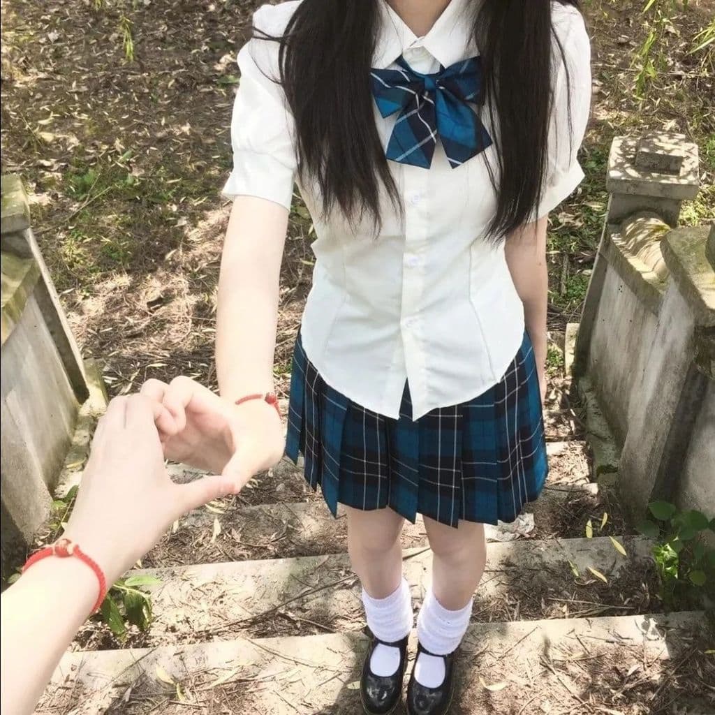 Terno de duas peças/peça única jk uniforme terno doce picante camisa superior feminino manga curta Puff puro desejo cami