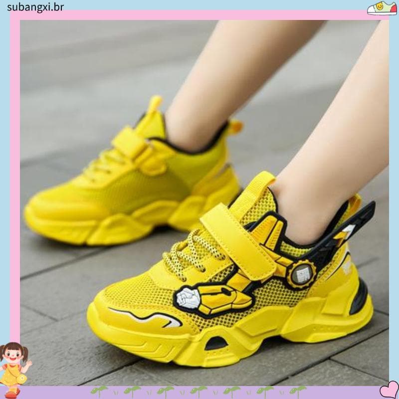 2024 verão única malha respirável antiderrapante sapatos esportivos Campus estudantes da escola primária médio grande cr