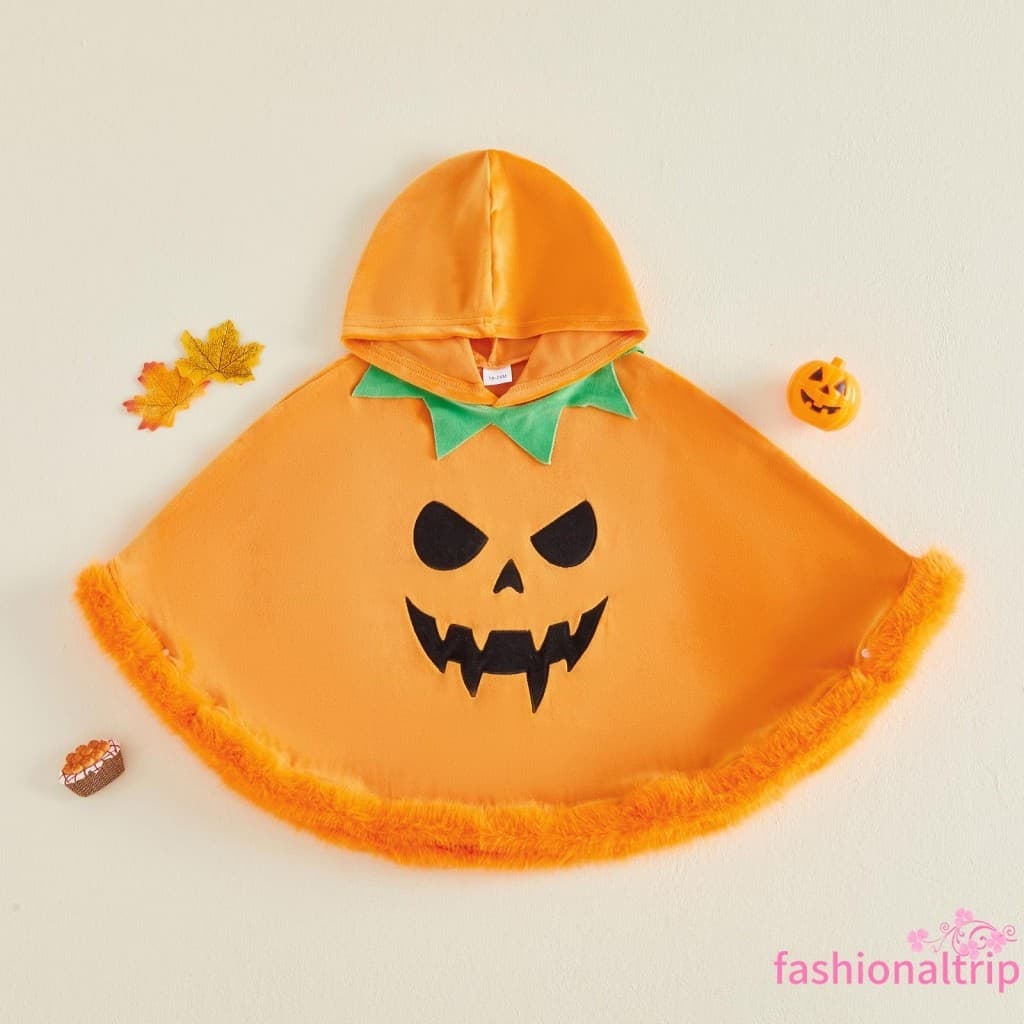 [FaSh] Fantasia Infantil De Abóbora De Halloween , Capa Para Festa De Cosplay