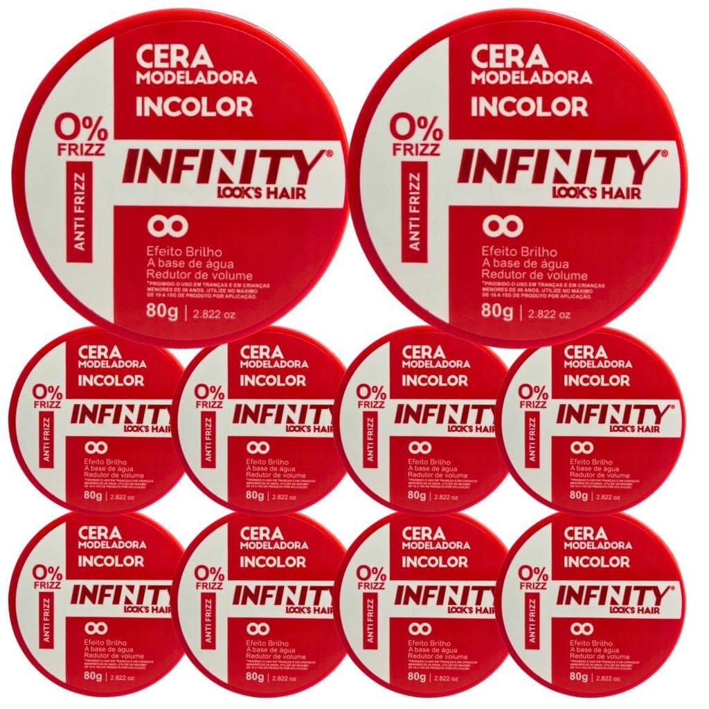 Kit 10 Pomada Infinity Mega Fixação 80g Escolha Cor Envio24h