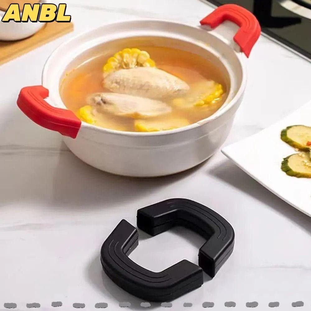 ANBL 2 Peças De Manga Para Alça De Panela , Capa Antiderrapante De Silicone Anti-Queimadura