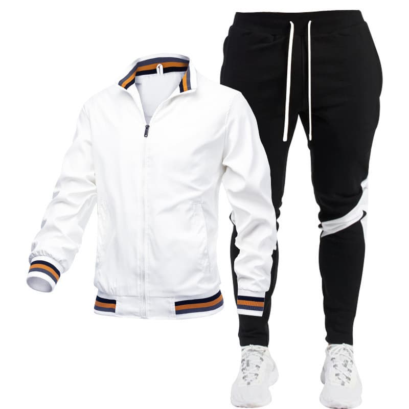 Conjunto De Jaqueta E Agasalho Streetwear Estampado Para Adolescentes Que Praticam Corrida