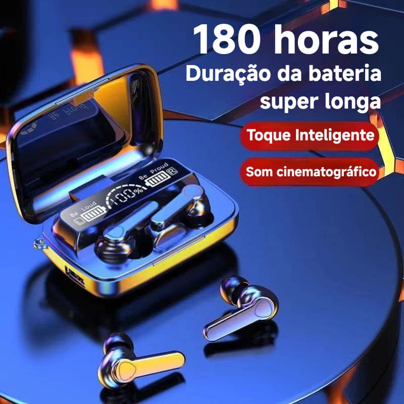 M19 fone de ouvido intra-auricular Bluetooth para jogos, à prova d'água, redução de ruído, Display Digital inteligente,
