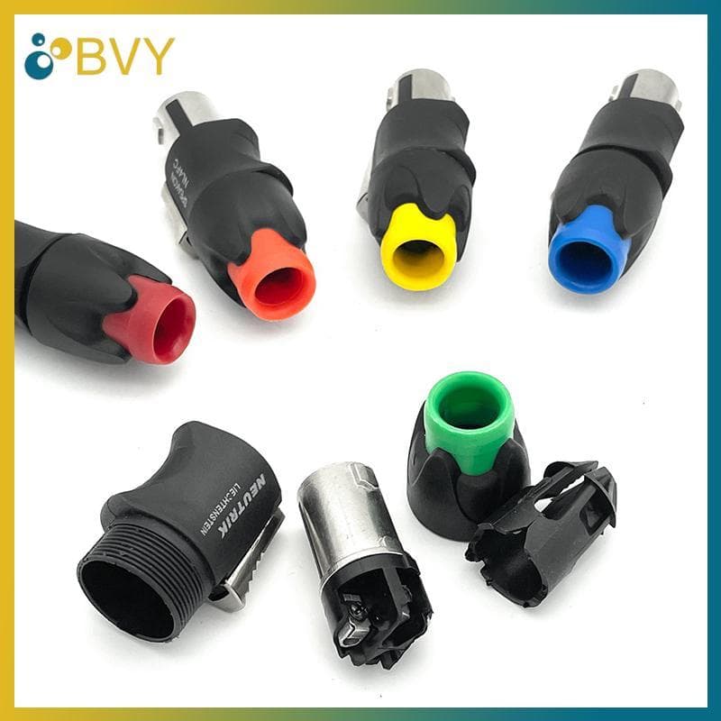 BVY Metal 4 Pinos Ohmic Conector Profissional Plugue De Áudio Palco Ligeiramente Alto-Falante Fio Acessórios Sem Solda N