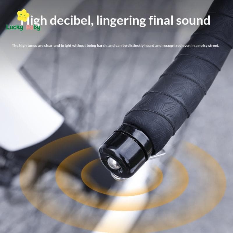 [Luckybaby-t] Sino De Bicicleta Curvo Guiador Plug Chifre À Prova Dwaterproof Água 80dB Alto Decibel Anel Alarme Acessór