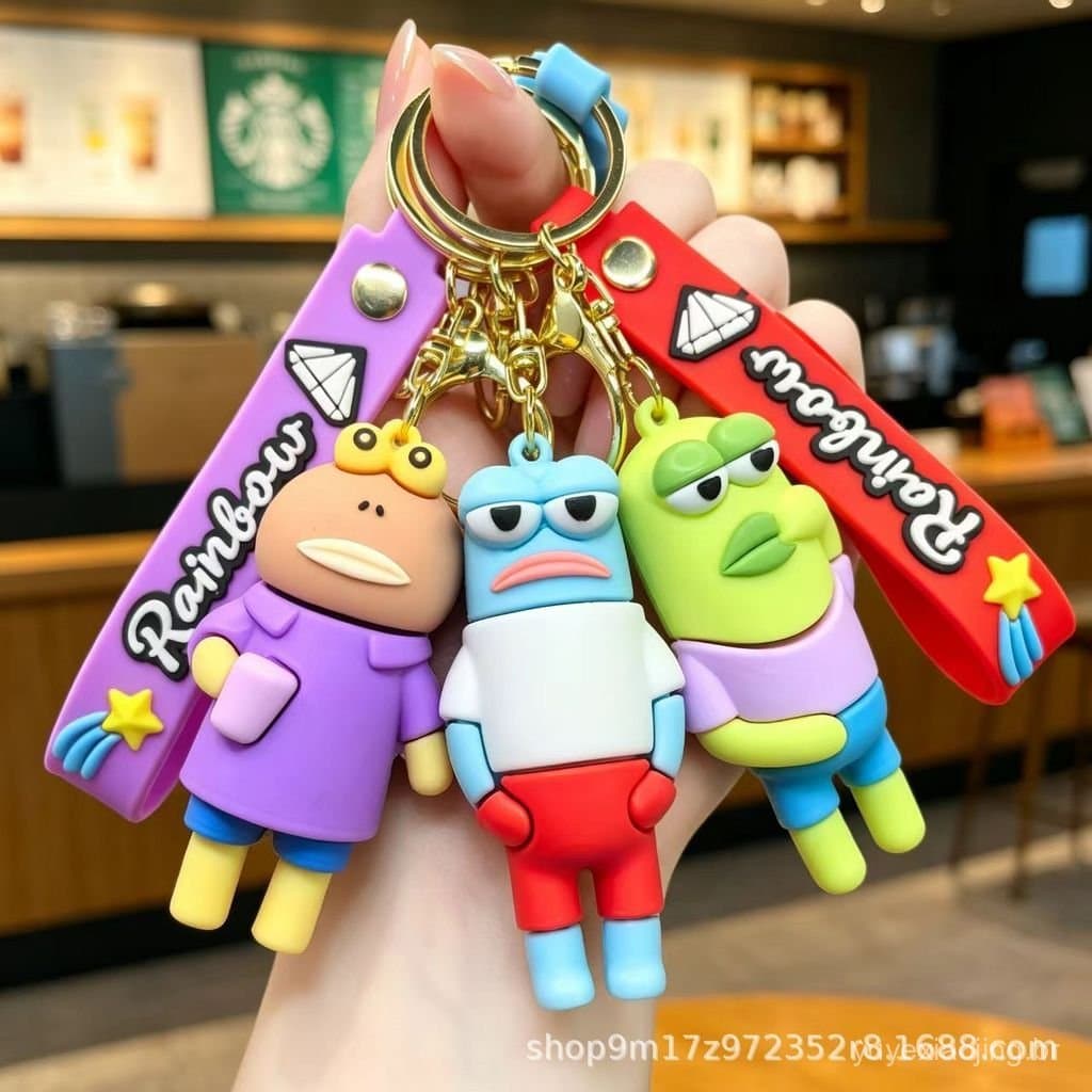 Chaveiro de Figura de Cabine Subaquática, Boneco de Desenho Animado, Pingente Decorativo para Mochila