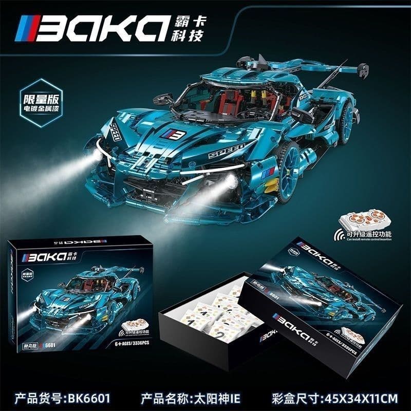 Baka tecnologia genuína montada blocos de construção de carros esportivos Lamborghini educacional menino modelo de corri
