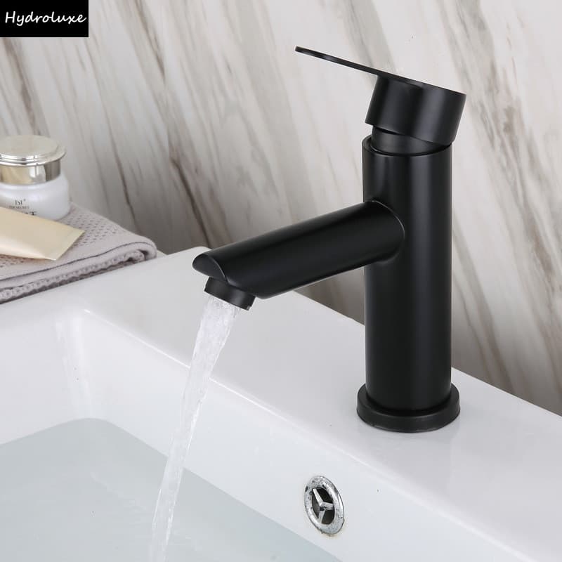 Torneira Do Banheiro Estoque Preto Torneiras Bacia Misturadora Pia Gourmet Lavatório Quente Frio Núcleo De Bronze Modern