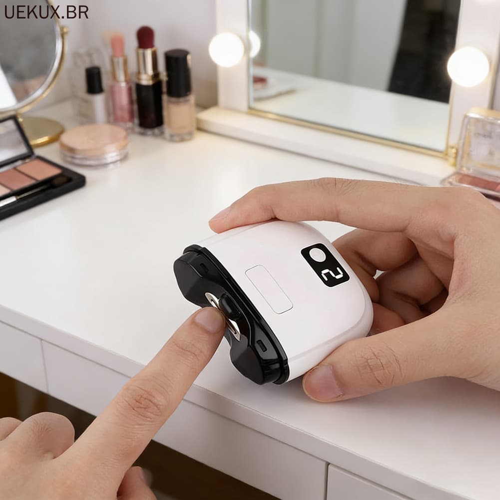 Cortador De Unhas Elétrico Mini Moedor Para Adultos Bebês Recarregável Automático Aparador Com Luz Suave Cuidados As